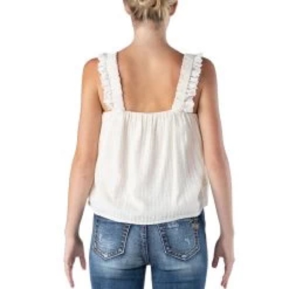 Miss Me Cropped Ruffle Tank - Picture 2 of 6
